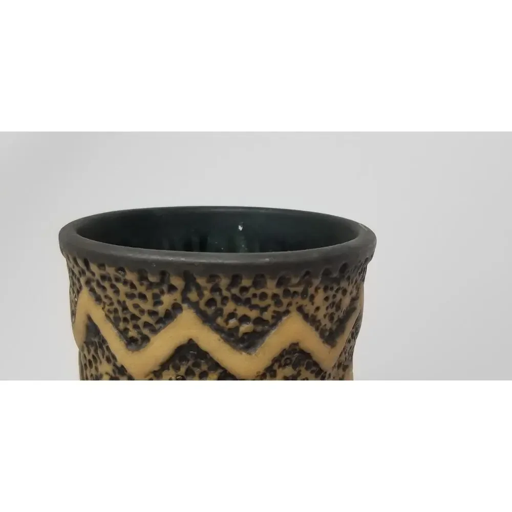 VTG MCM Jasba West Germany Antik Series Art Pottery Vase Zig Zag 151/21